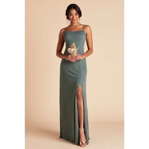 1485  NWT  Birdy  Grey  Benny  Crepe Bridesmaids Dress Seaglass Size Extra Small